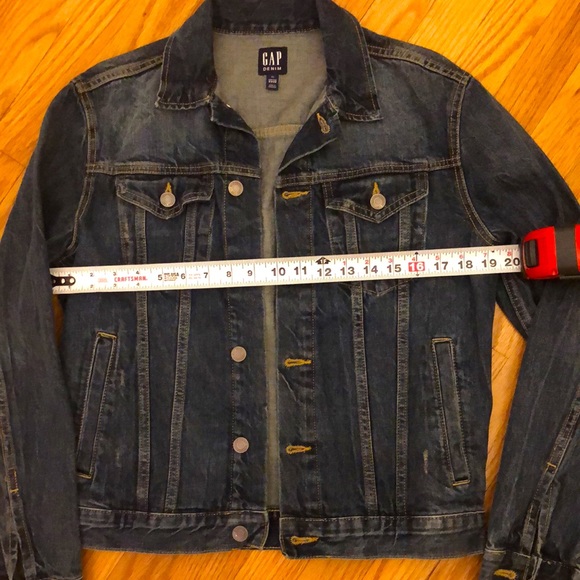 GAP | classic cotton button down medium wash denim trucker jean jacket, size XS - Picture 10 of 12
